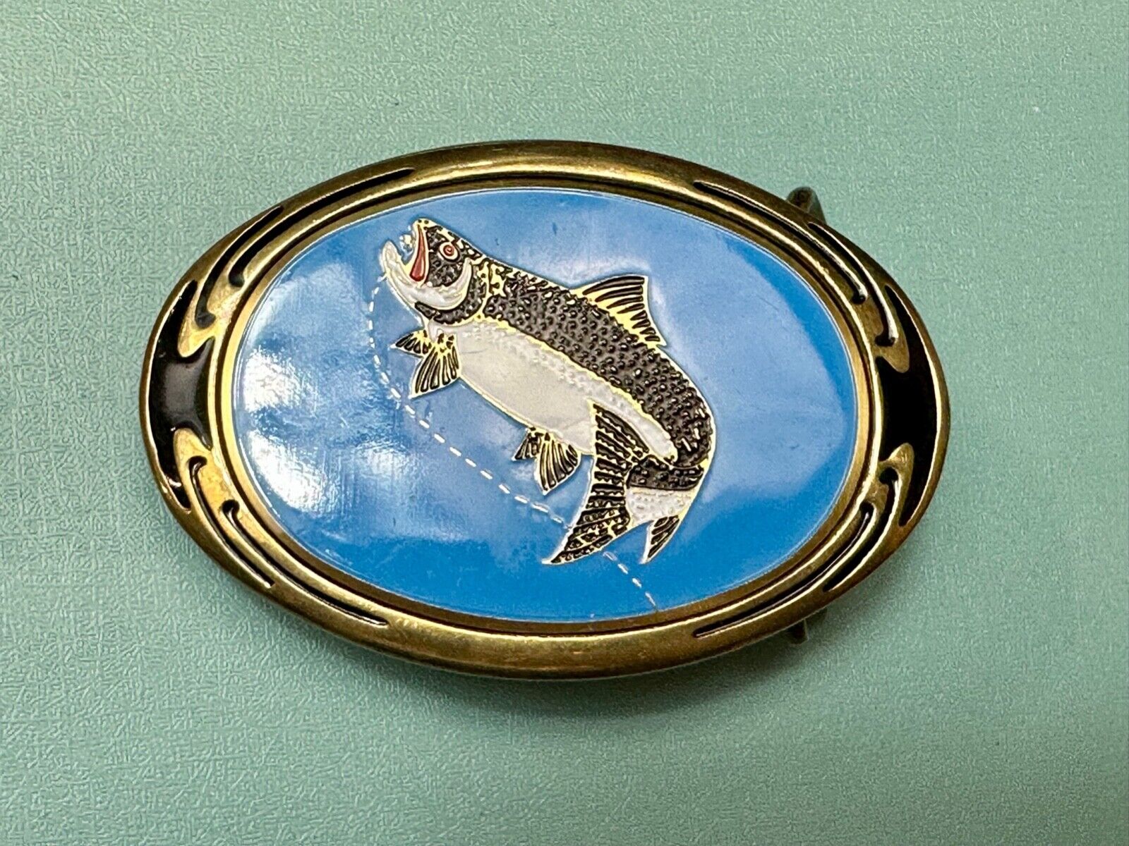 Beautiful Fly fishing - Solid brass 1988 F 09 belt buckle Fishermans gift!