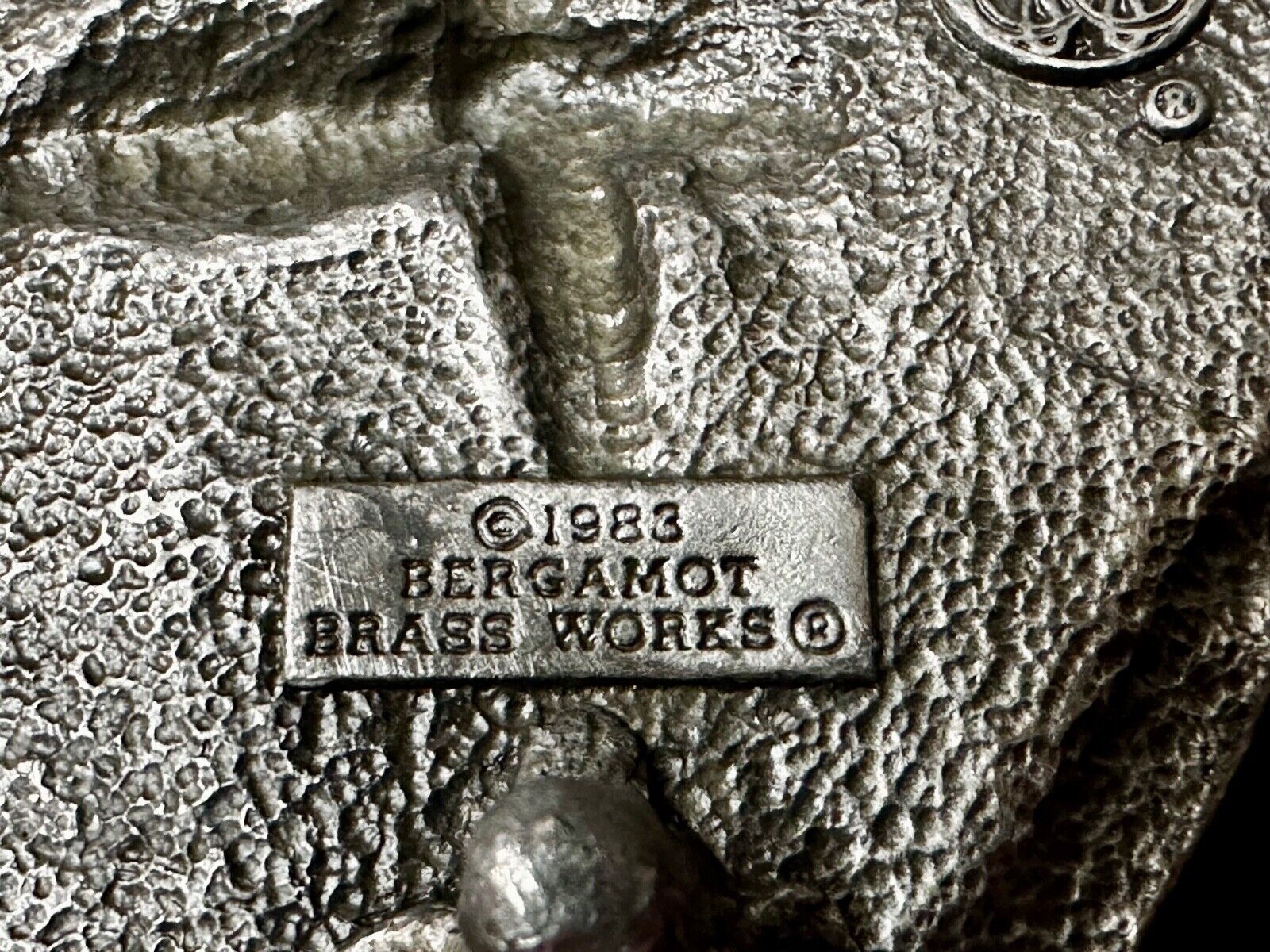The Canadian Goose Migrating  Flying Brass Vintage 1983 Belt Buckle by Bergamot