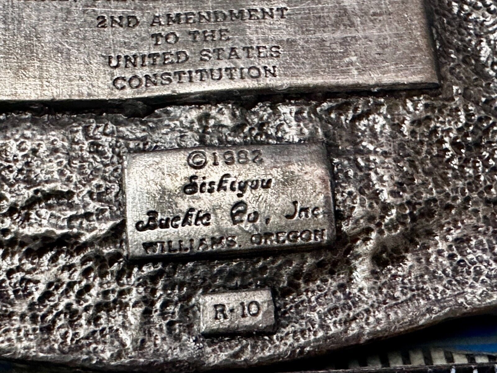 The Right To Bear Arms Is the Right ToBe Free 2nd Amendment VTG 1982 Belt Buckle