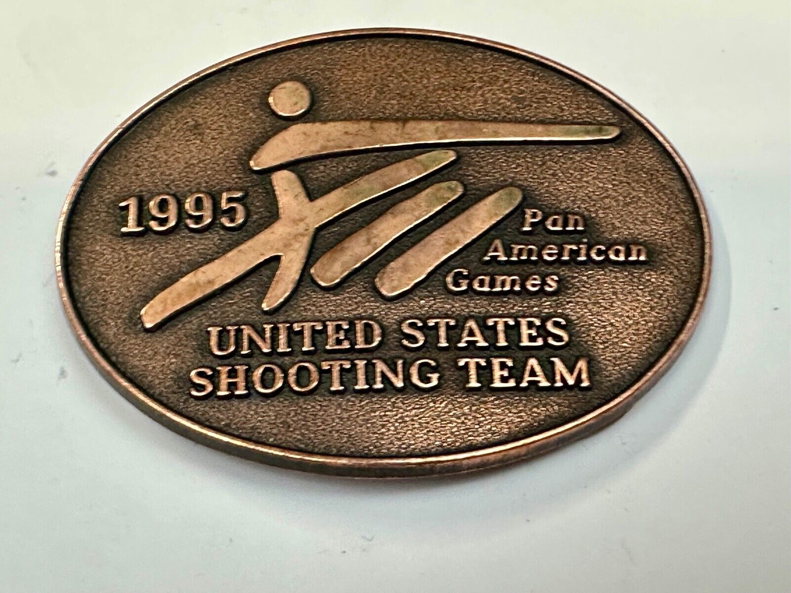1995 United States Shooting Team Pan American Games PanAm belt buckle