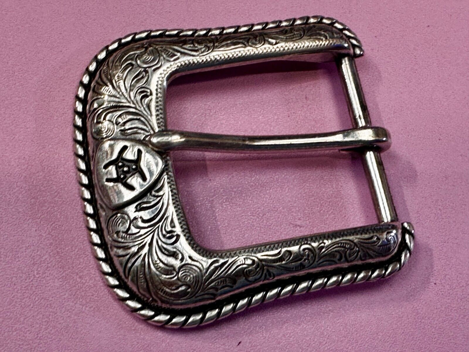 ARIAT Silver Belt Buckle A2108 Ranger Style Replacement Western Belt Buckle
