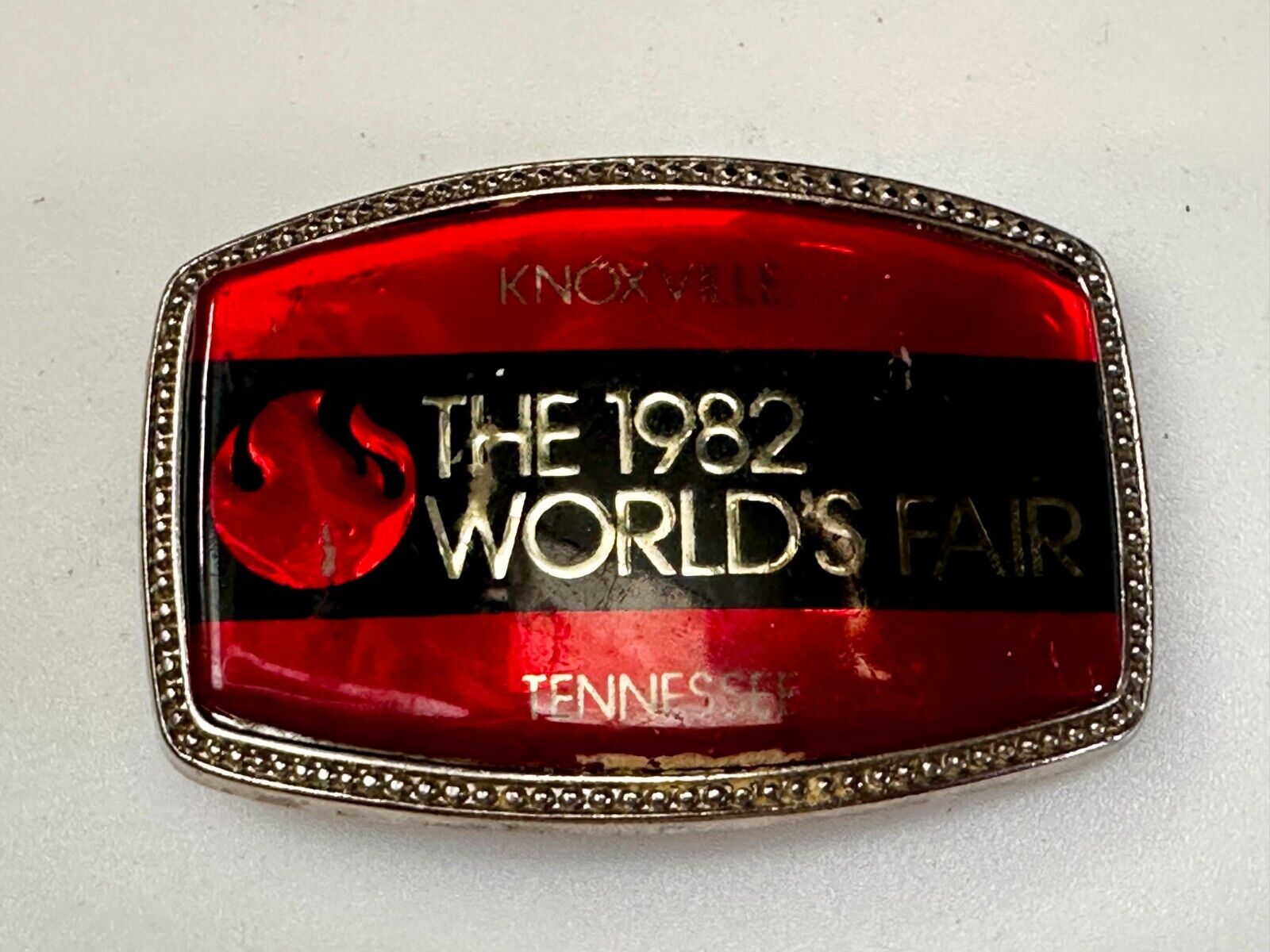 The 1982 Worlds Fair Energy Expo Knoxville Tennessee Souvenir Belt Buckle