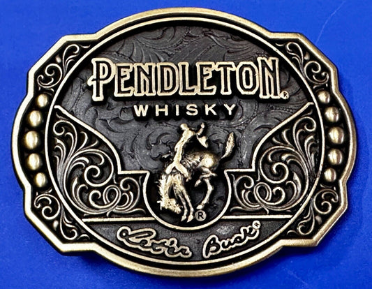 2024 Pendleton Whiskey Let'er Buck Rodeo Cowboy Montana Silversmiths Belt Buckle