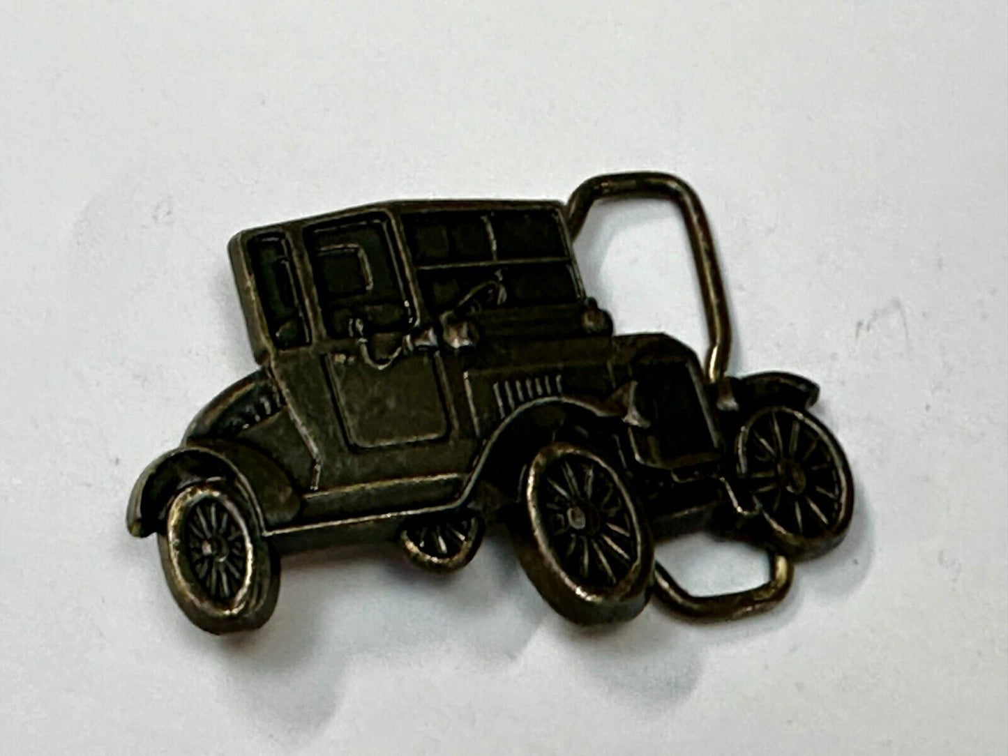 Antique Car Collector's Dealers Cutout Shaped Vintage Belt Buckle