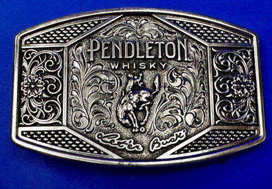 2022 Pendleton Whiskey Leter Buck Rodeo Cowboys Montana Silversmiths Belt Buckle