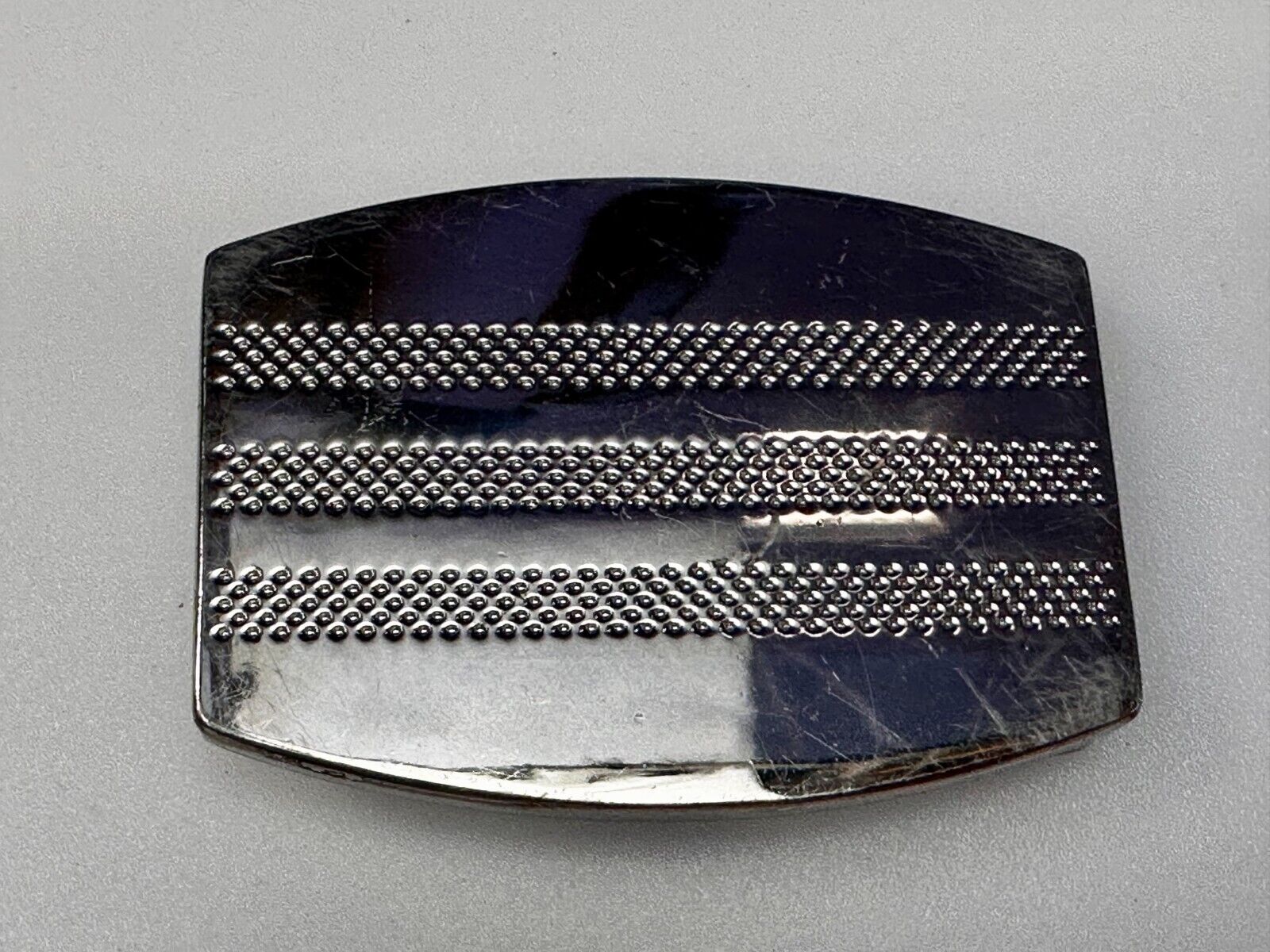 Adidas Golf Stripe Silver Color Trophy Dress Style Reflective Belt Buckle