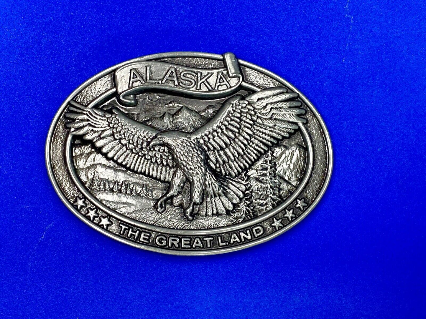 Alaska The Great Land American Bald Eagle Commemorative Belt Buckle