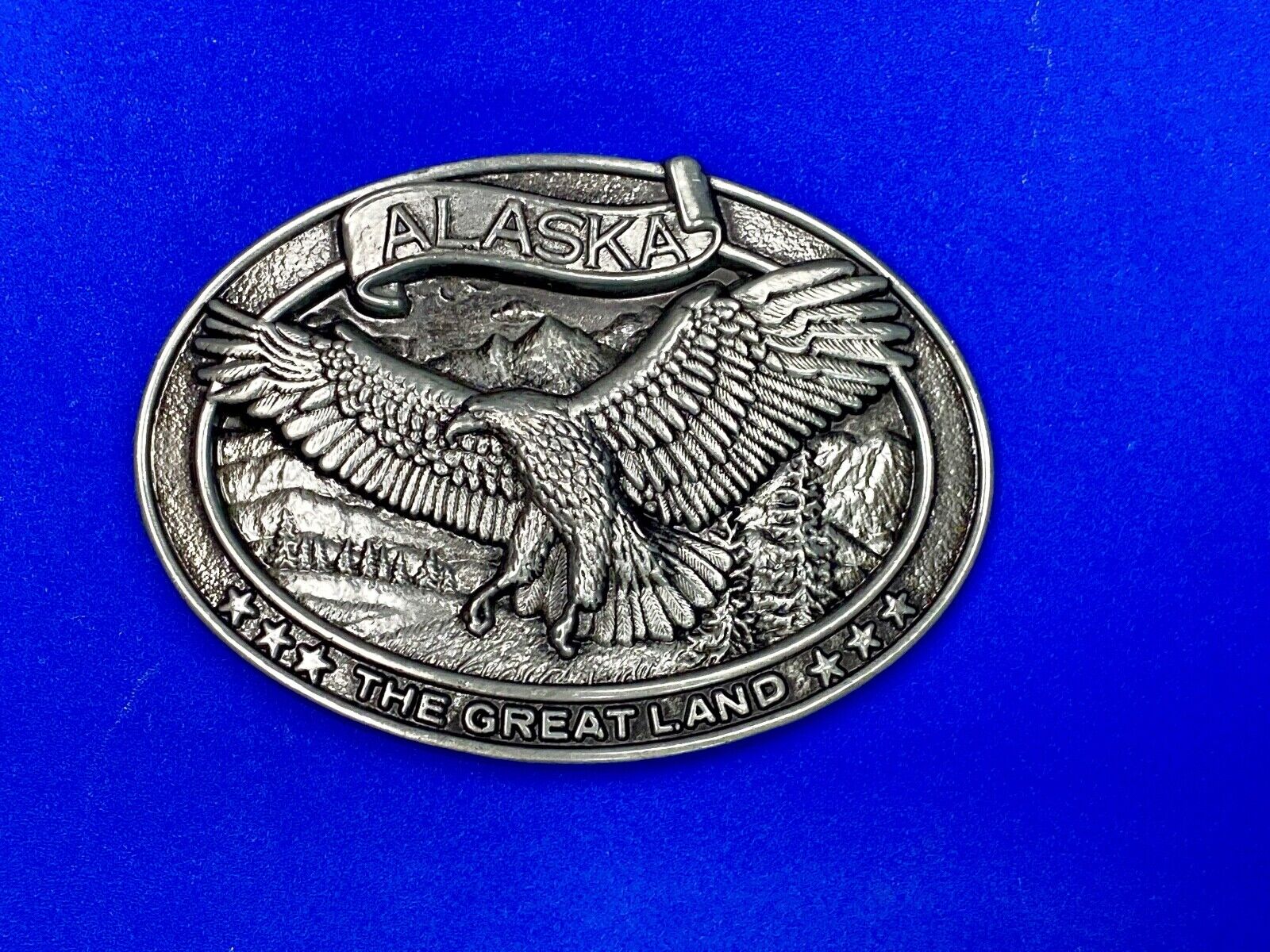 Alaska The Great Land American Bald Eagle Commemorative Belt Buckle