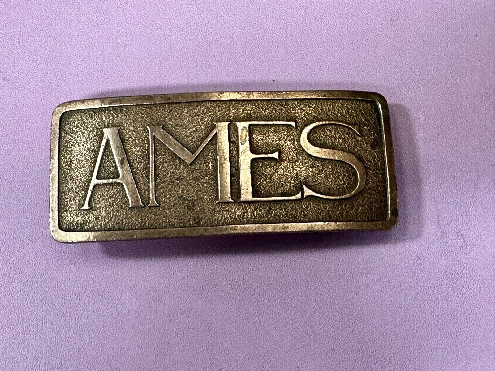 Ames School University Antique Robbins Co Attleboro Mass Belt Buckle