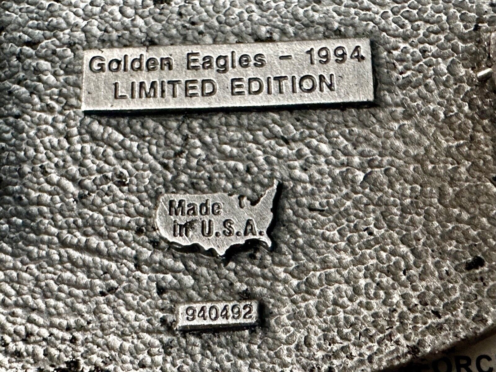 1994 NRA Golden Eagles National Rifle Association Limited Belt Buckle in box
