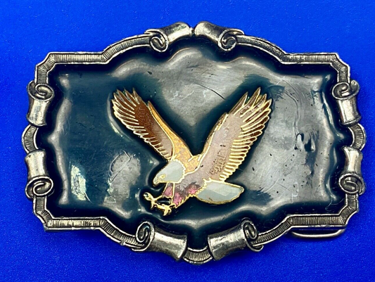 Amazing - Hunting Diving Flying American Eagle Belt Buckle - Vintage 1979 Studio