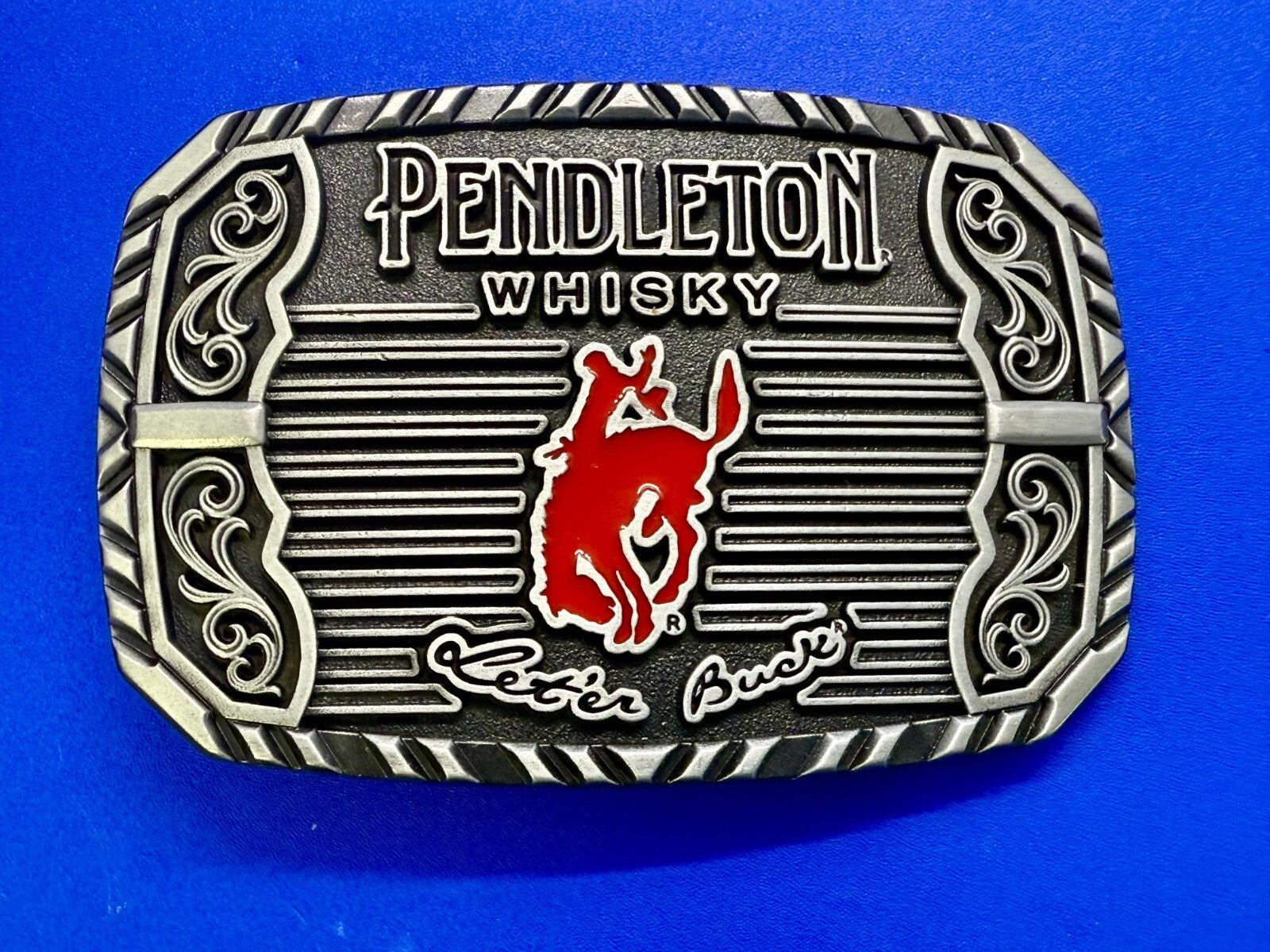 2025 Pendleton Whiskey Let'er Buck Rodeo Cowboy Montana Silversmiths Belt Buckle