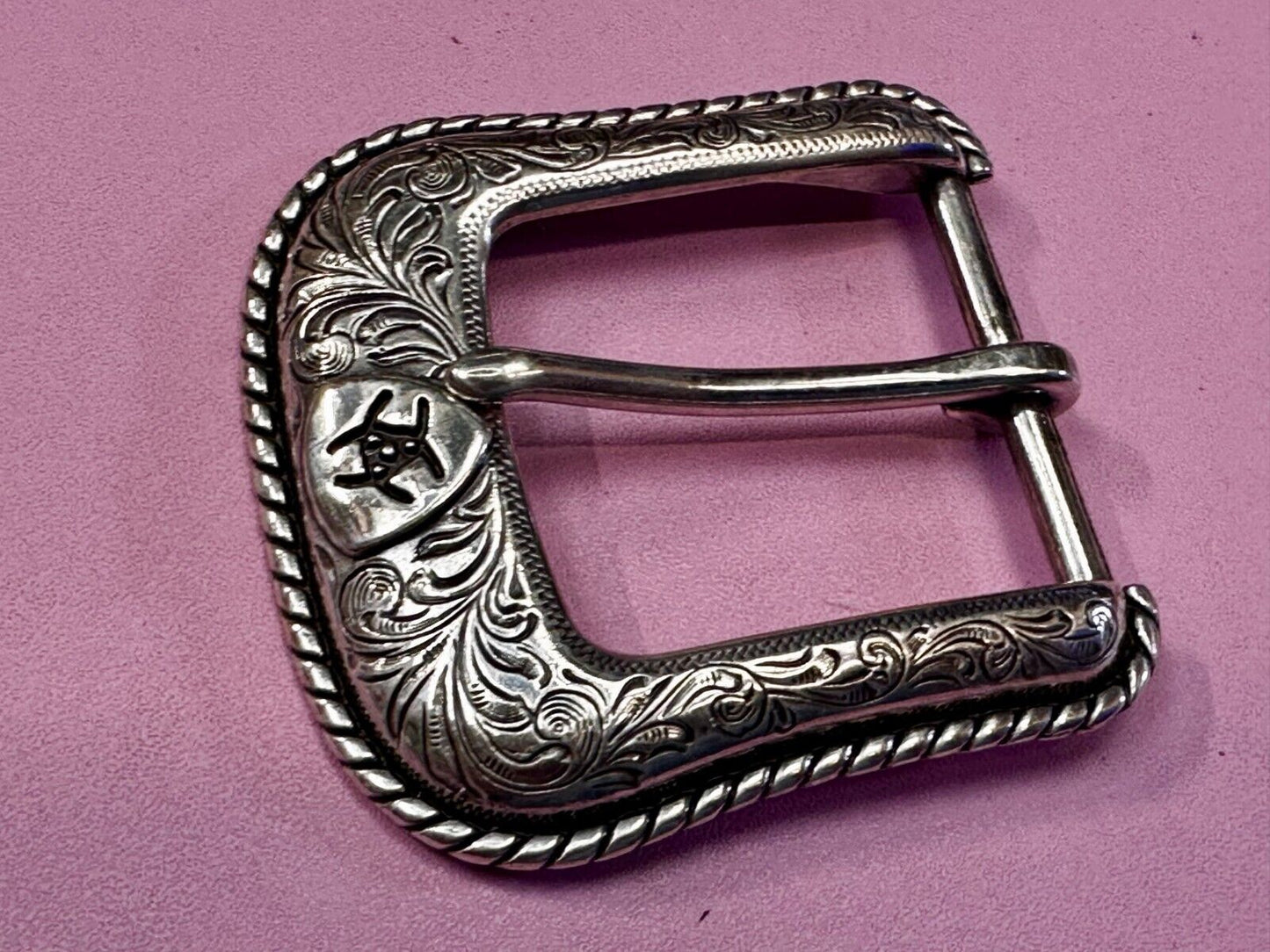 ARIAT Silver Belt Buckle A2108 Ranger Style Replacement Western Belt Buckle