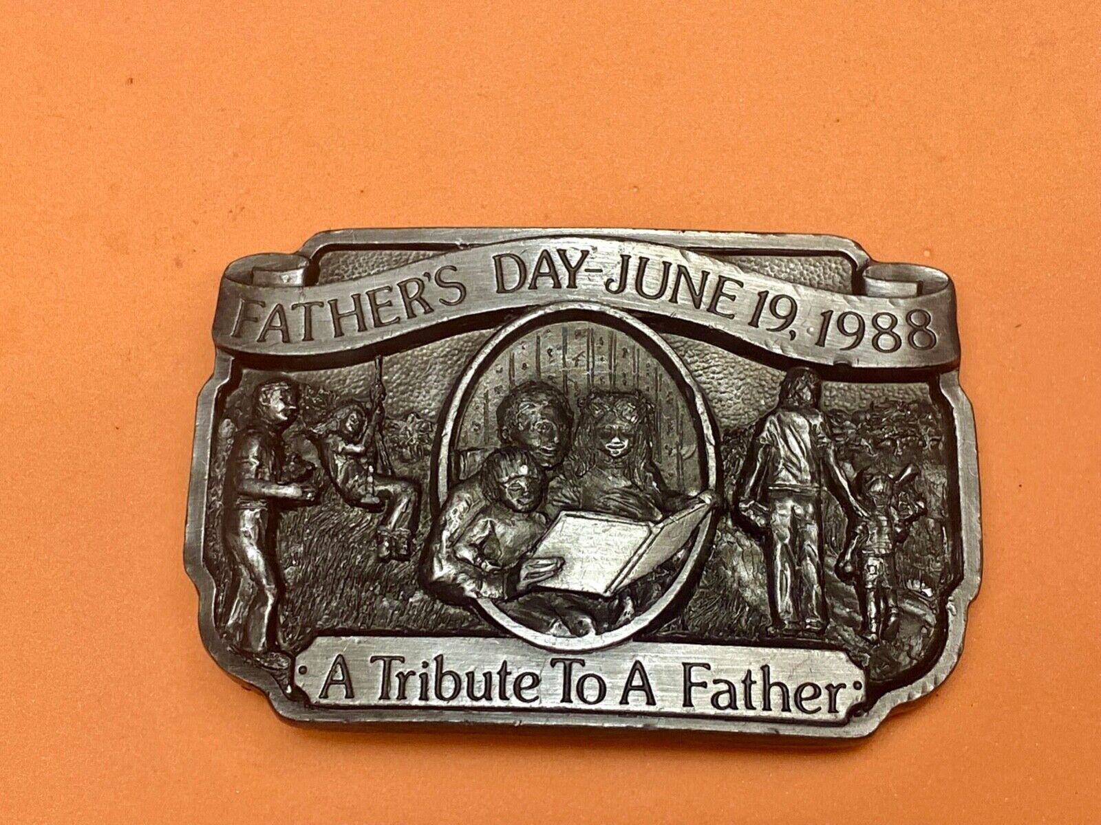 A tribute to a Father - Fathers Day -  June 19th 1988 commemorative belt buckle