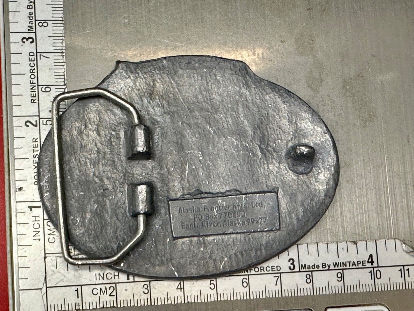 Alaska State - The Last Frontier Vintage Belt Buckle by AK Frontier Arts INC