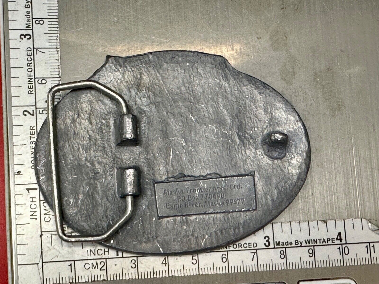 Alaska State - The Last Frontier Vintage Belt Buckle by AK Frontier Arts INC