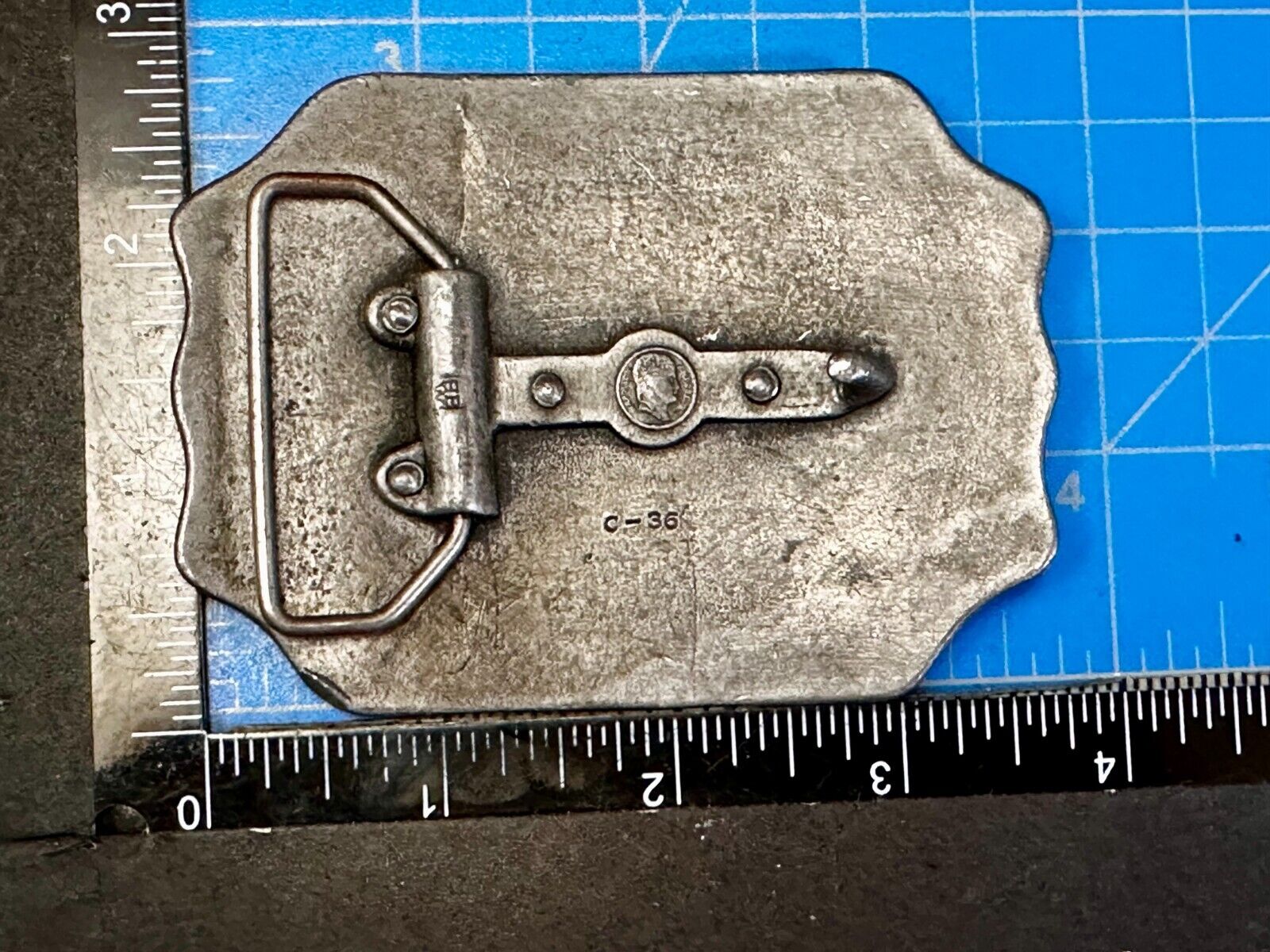 American Express Co Wells Butterfield Vintage Wells Bergamot Belt Buckle C-36