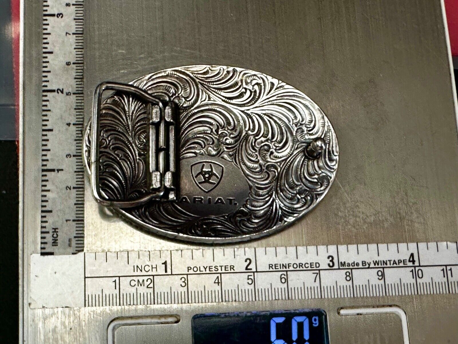 Ariat - Western flower swirl design oval replacement belt buckle