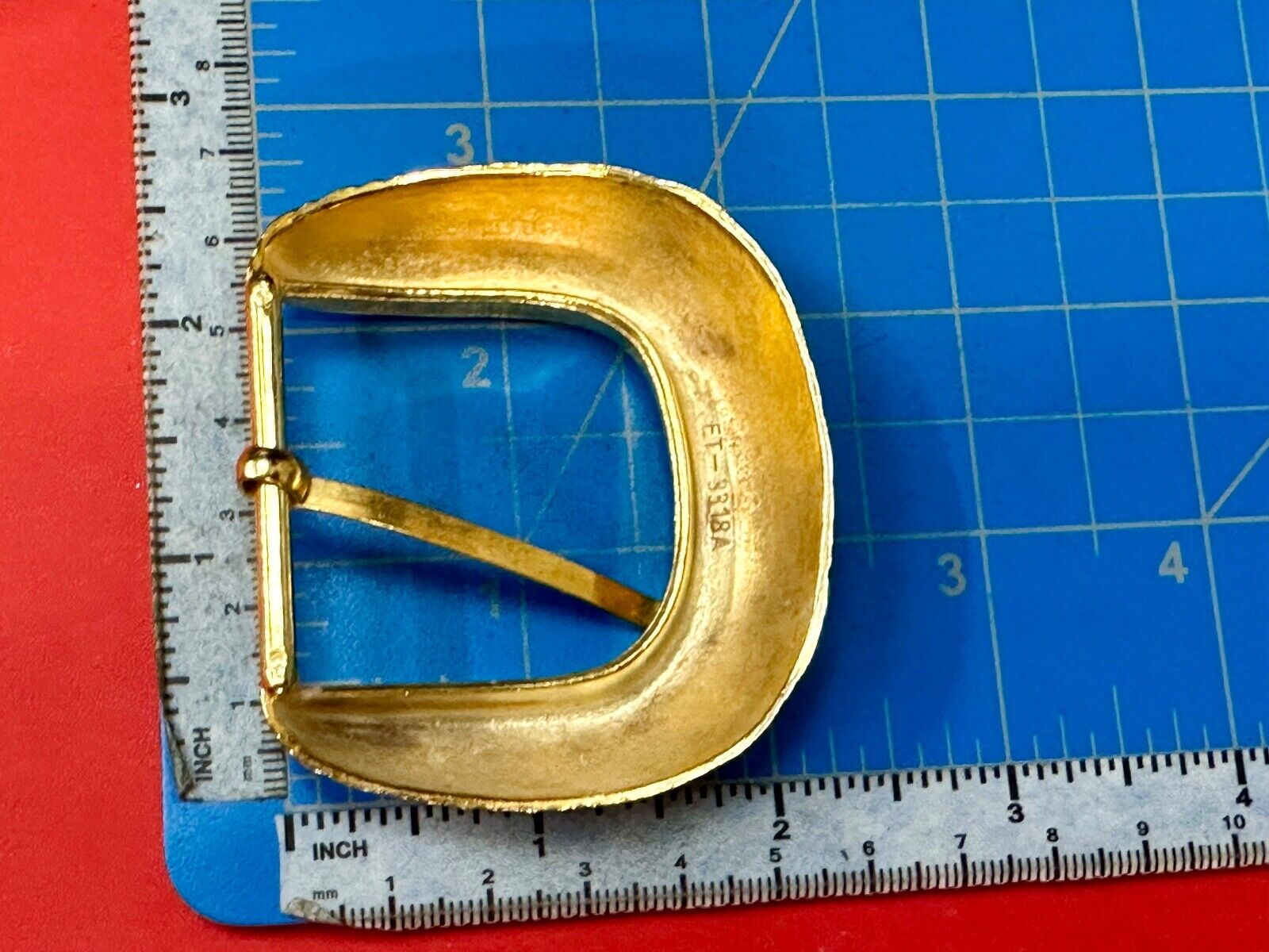 Vintage gold tone weave pattern Replacement belt buckle ET-3318