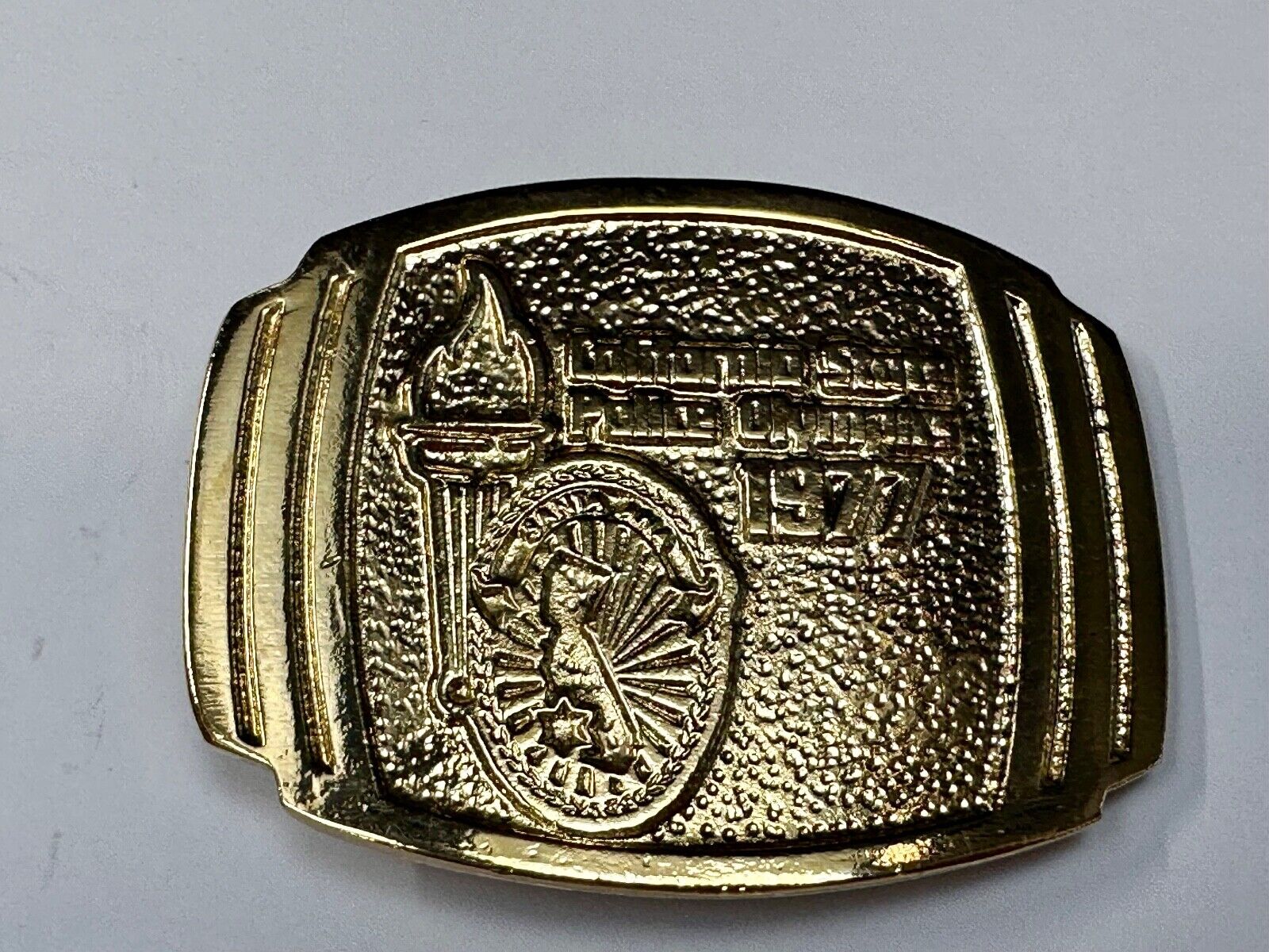 Vintage California State Police Olympics 1977 belt buckle