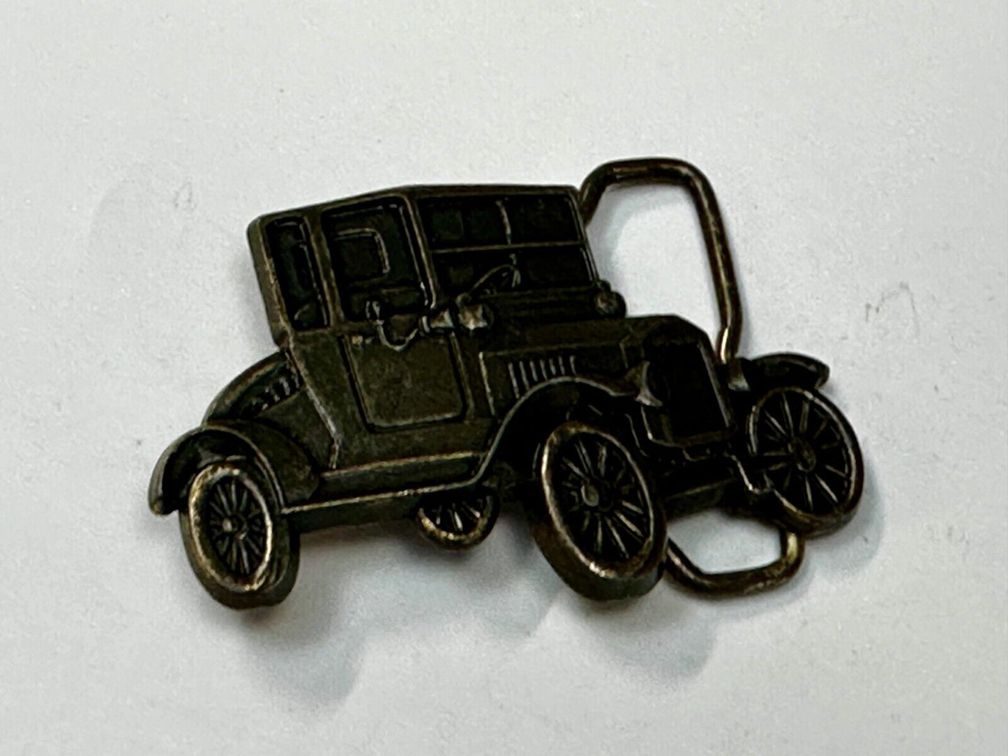 Antique Car Collector's Dealers Cutout Shaped Vintage Belt Buckle