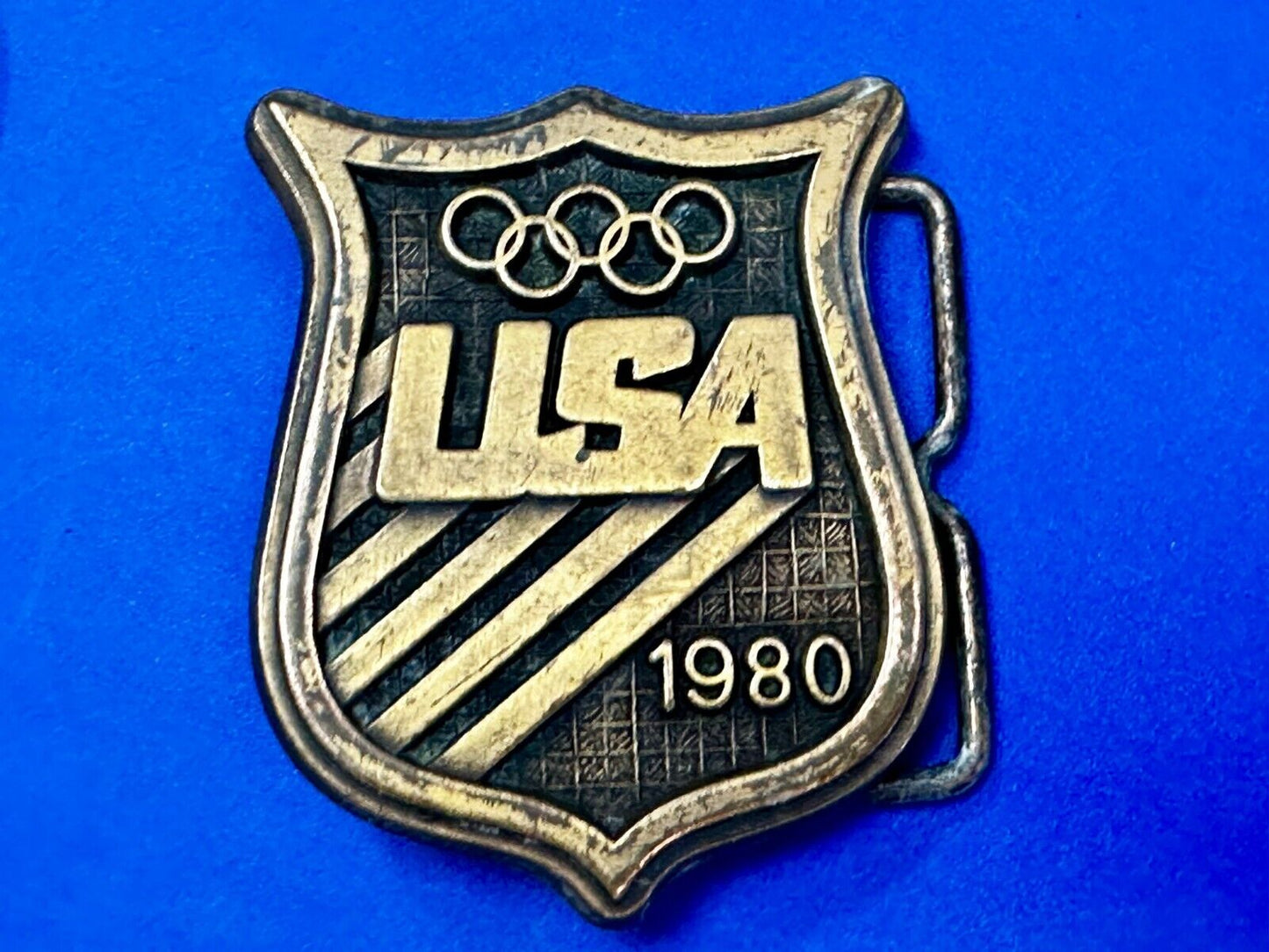 1980 USA Olympic Committee Vintage Paul Rollins Belt Buckle by RJ