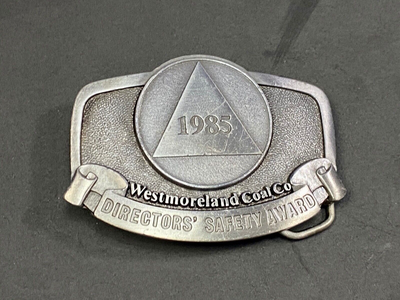 Vintage 1985 Westmoreland Coal Mining Company Directors Safety Award Belt Buckle