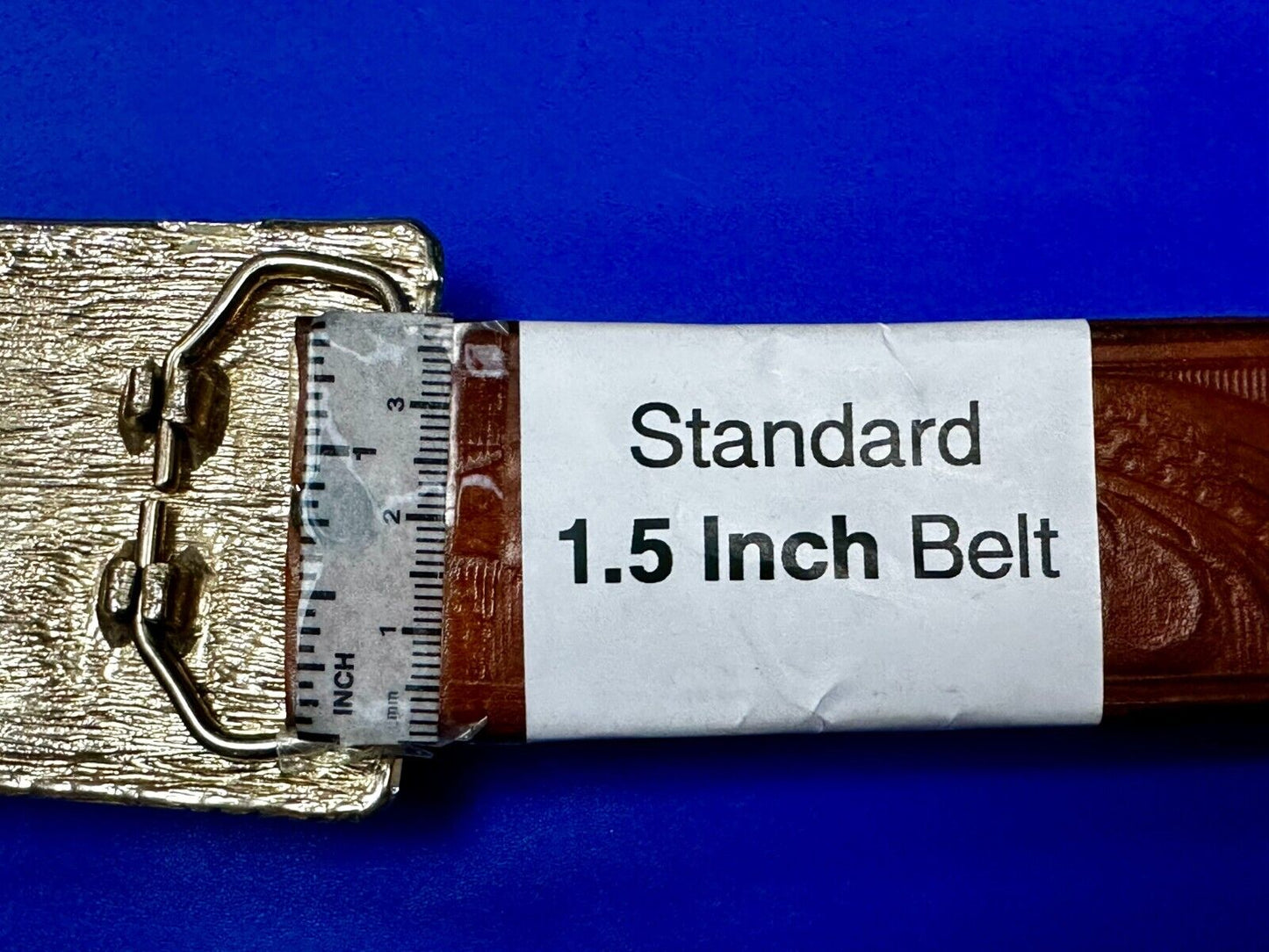 White Fiddler Crab Encased in Clear Enamel Vintage Gold tone Belt Buckle