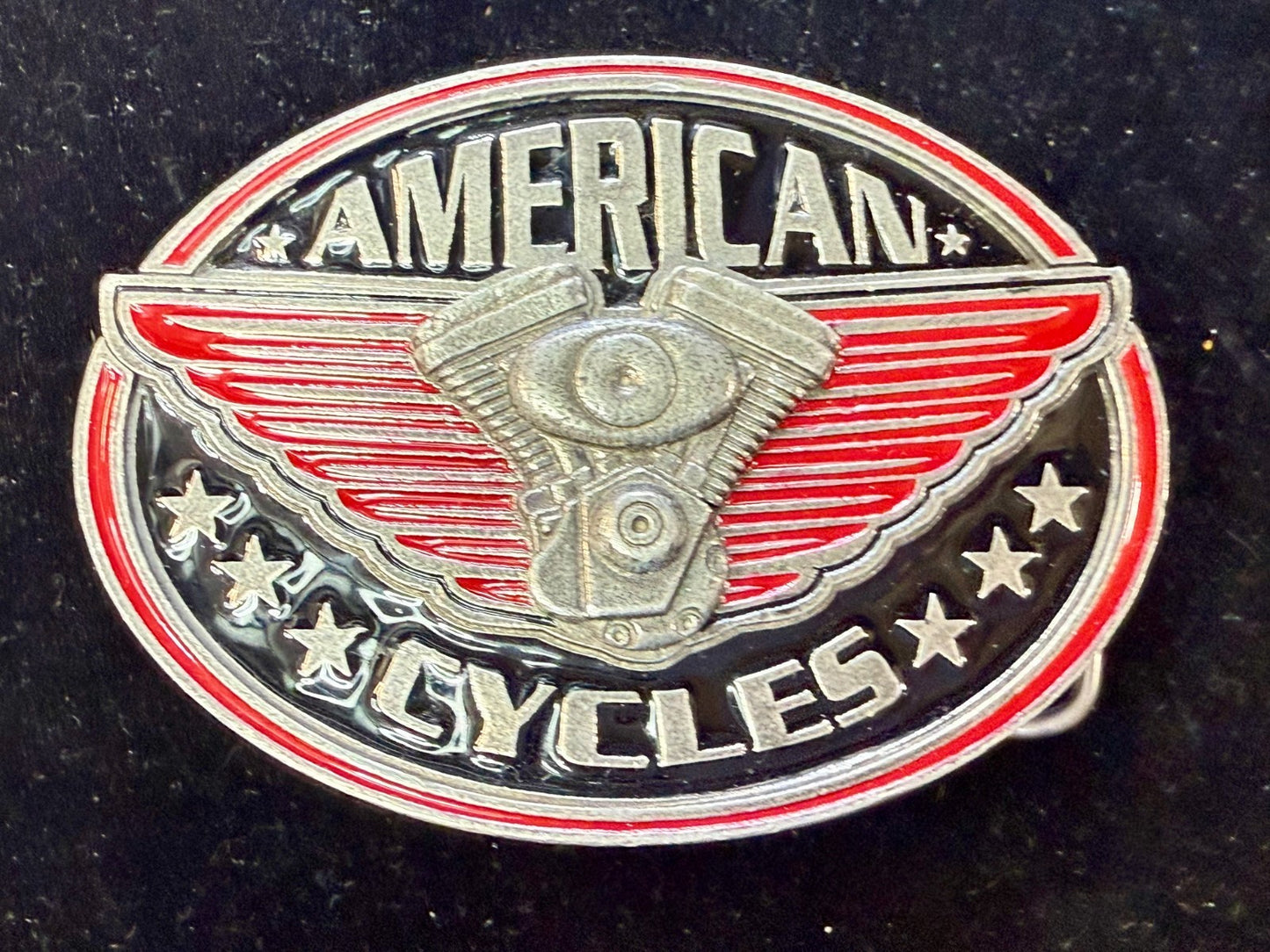AMERICAN BIKER CYCLES V-Twin Engine Motorcycle Wings EJC 2004 Belt Buckle