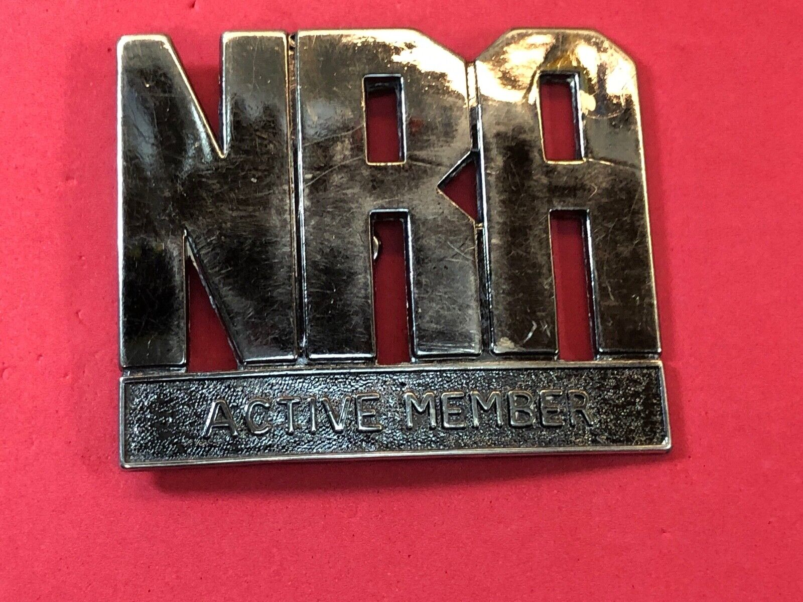 90s National Rifle Association Active Member Gun Nra Belt Buckle