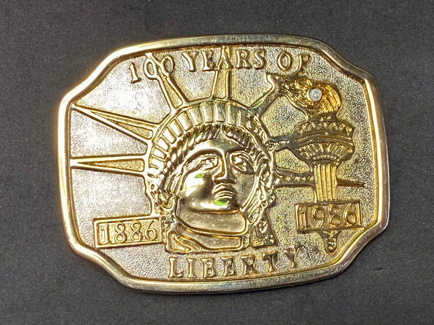 100 Years Of Lady Liberty - Nyc Iconic American Symbol Statue Belt Buckle 