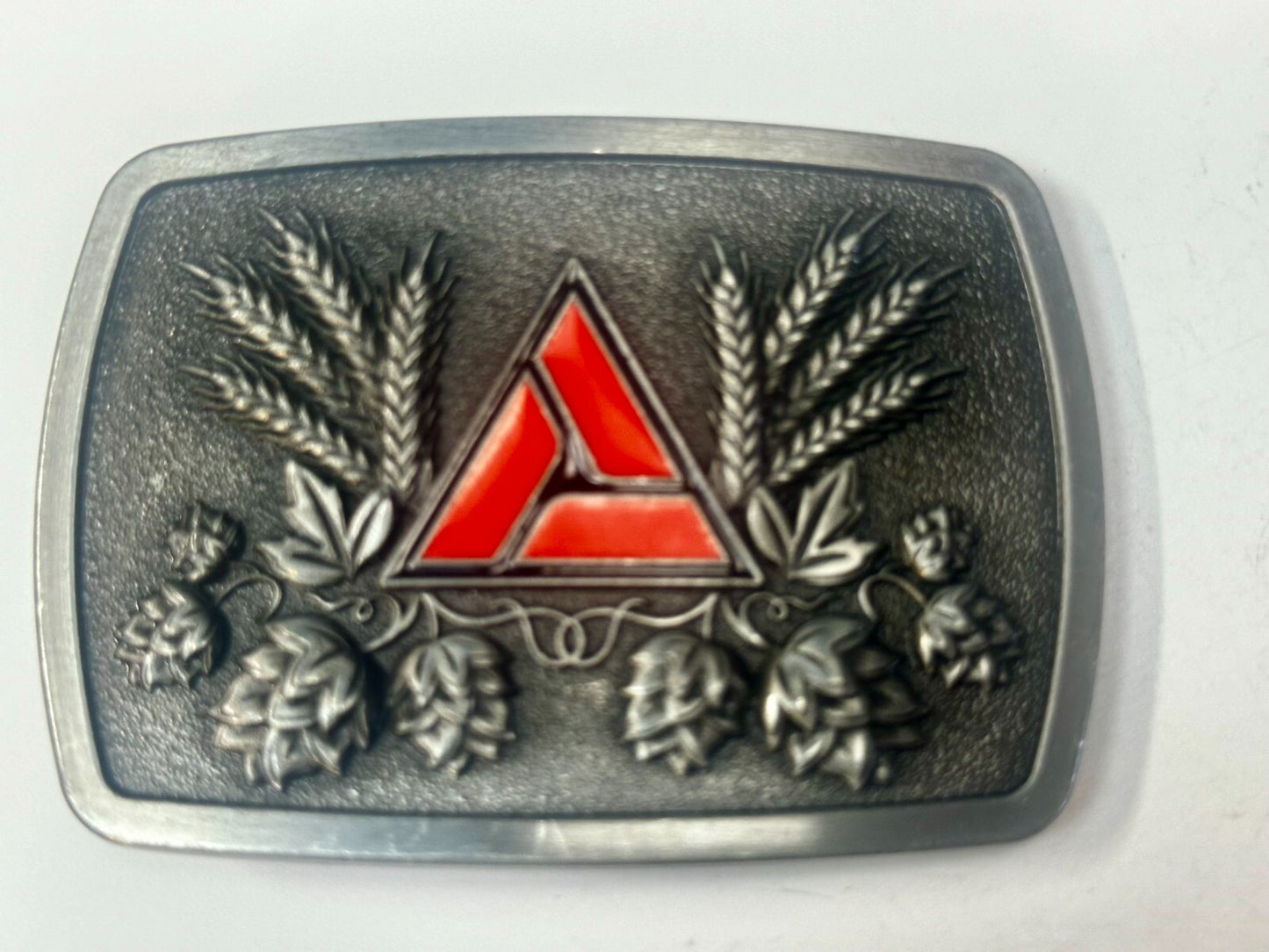 A.G. Farming Company Wheat Red Logo Emblem Farmers Promo Vintage Belt Buckle
