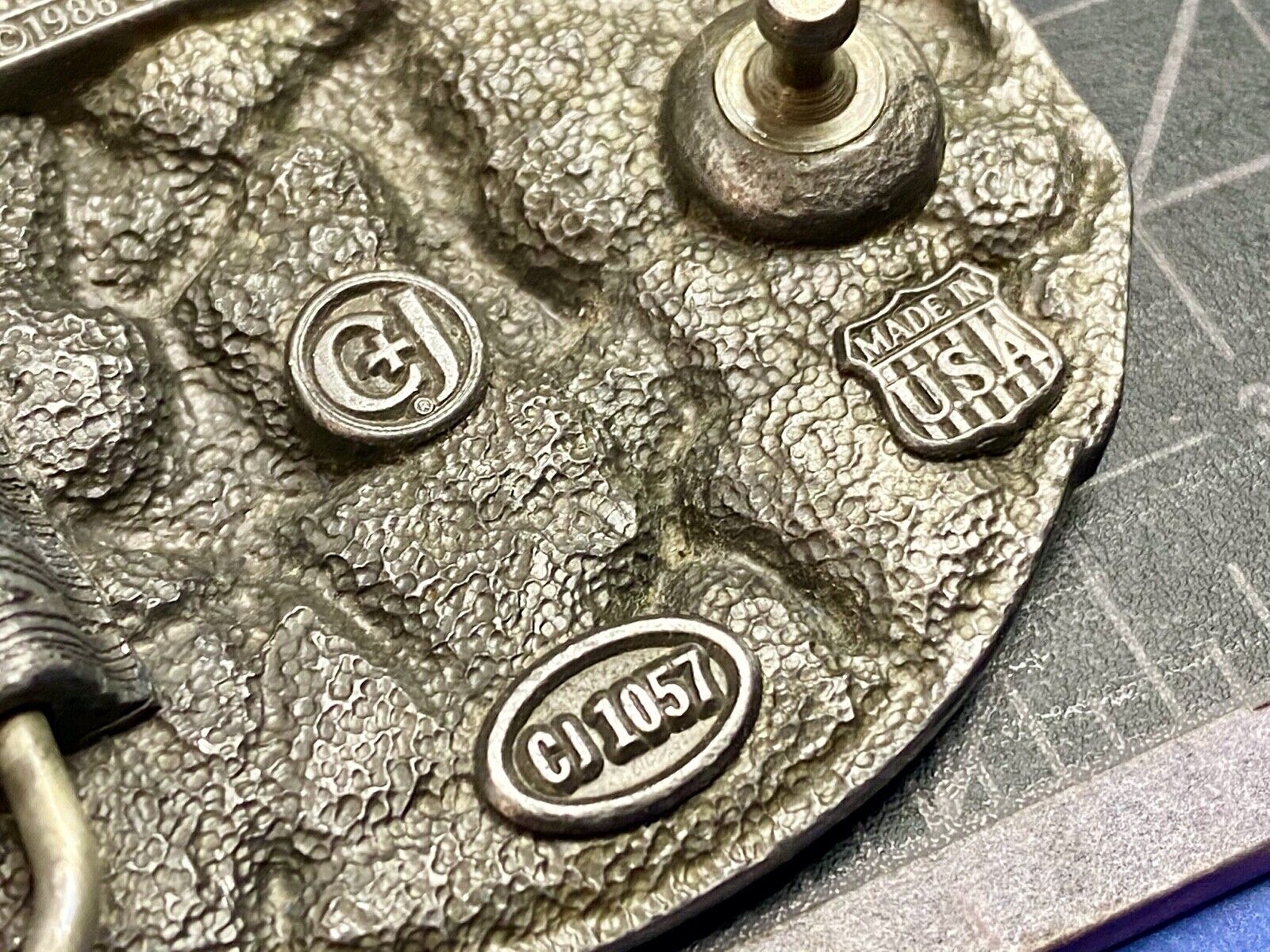 vintage 1986  Romantic Couple square dancing C+J INC belt buckle 