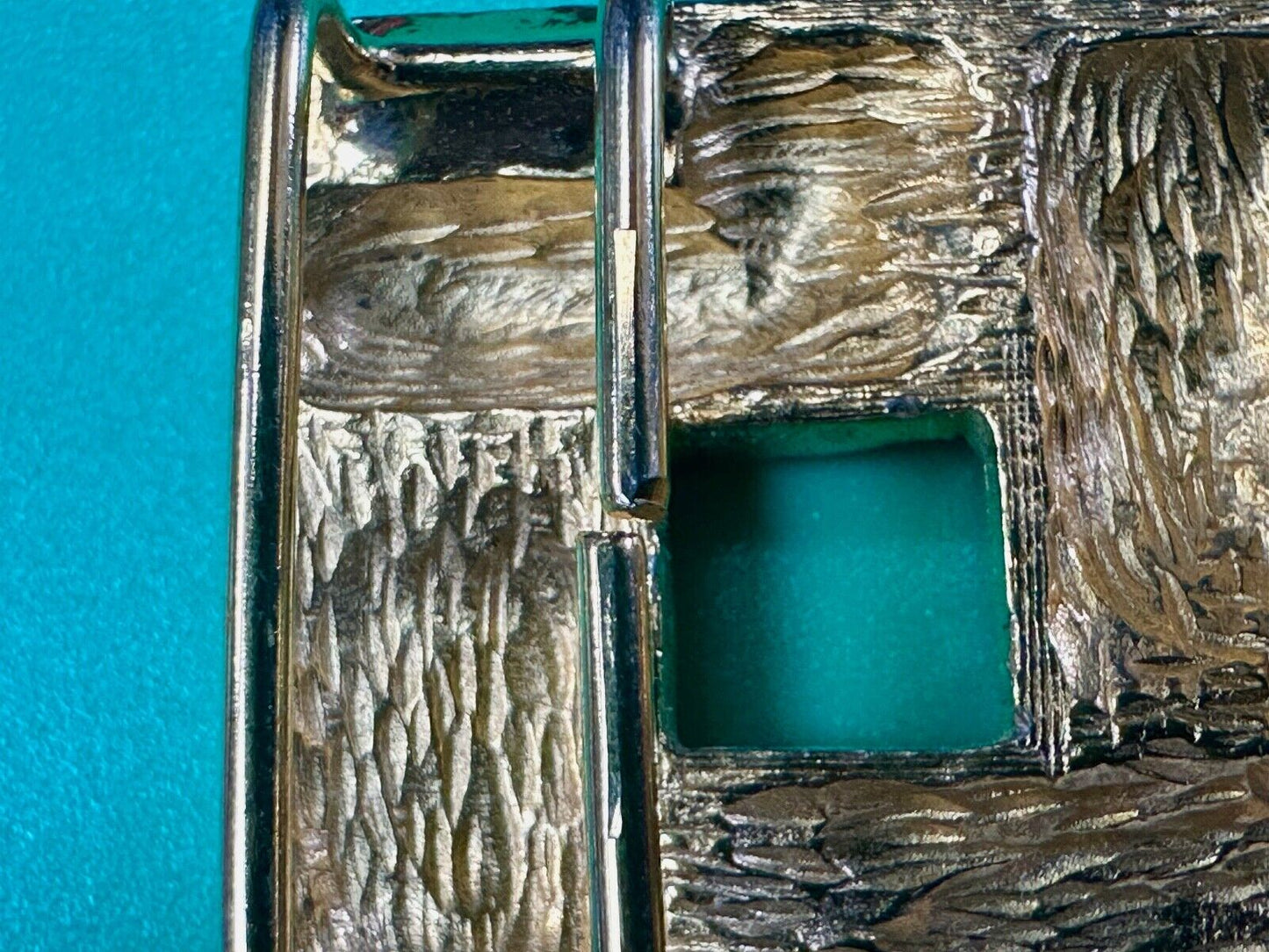 Two piece interconnecting vintage belt buckle by Dotty Smith