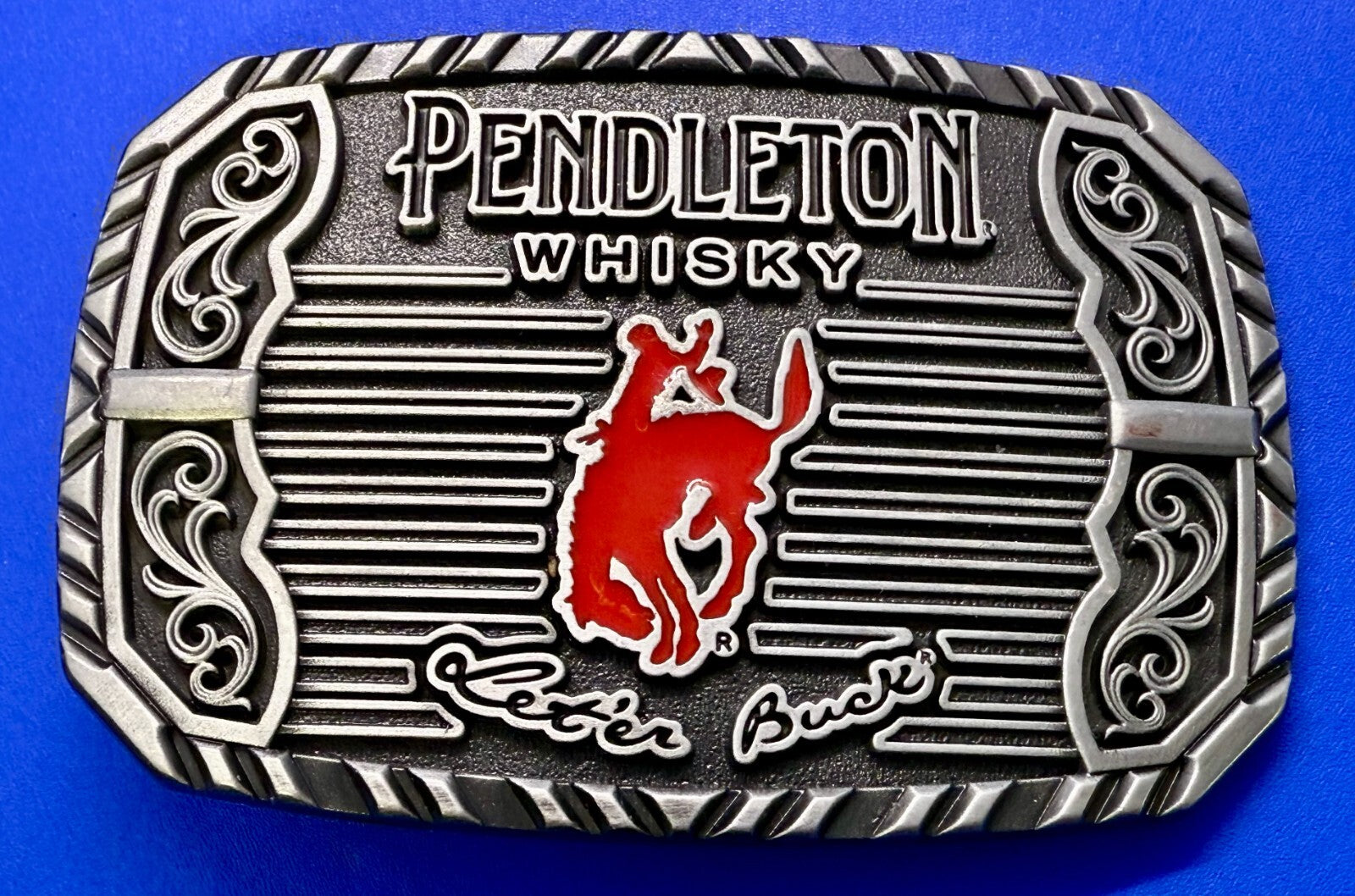 2025 Pendleton Whisky Let'er Buck Rodeo Cowboy Montana Silversmiths Belt Buckle