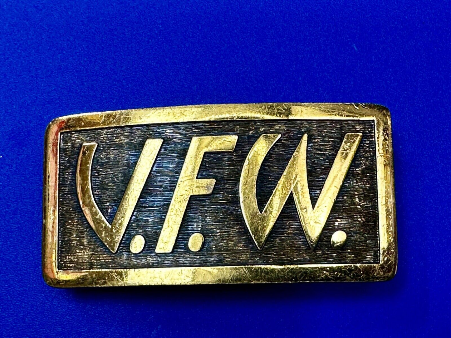 VFW Veterans Foreign Wars Of The USA RARE Brass Custom Belt Buckle