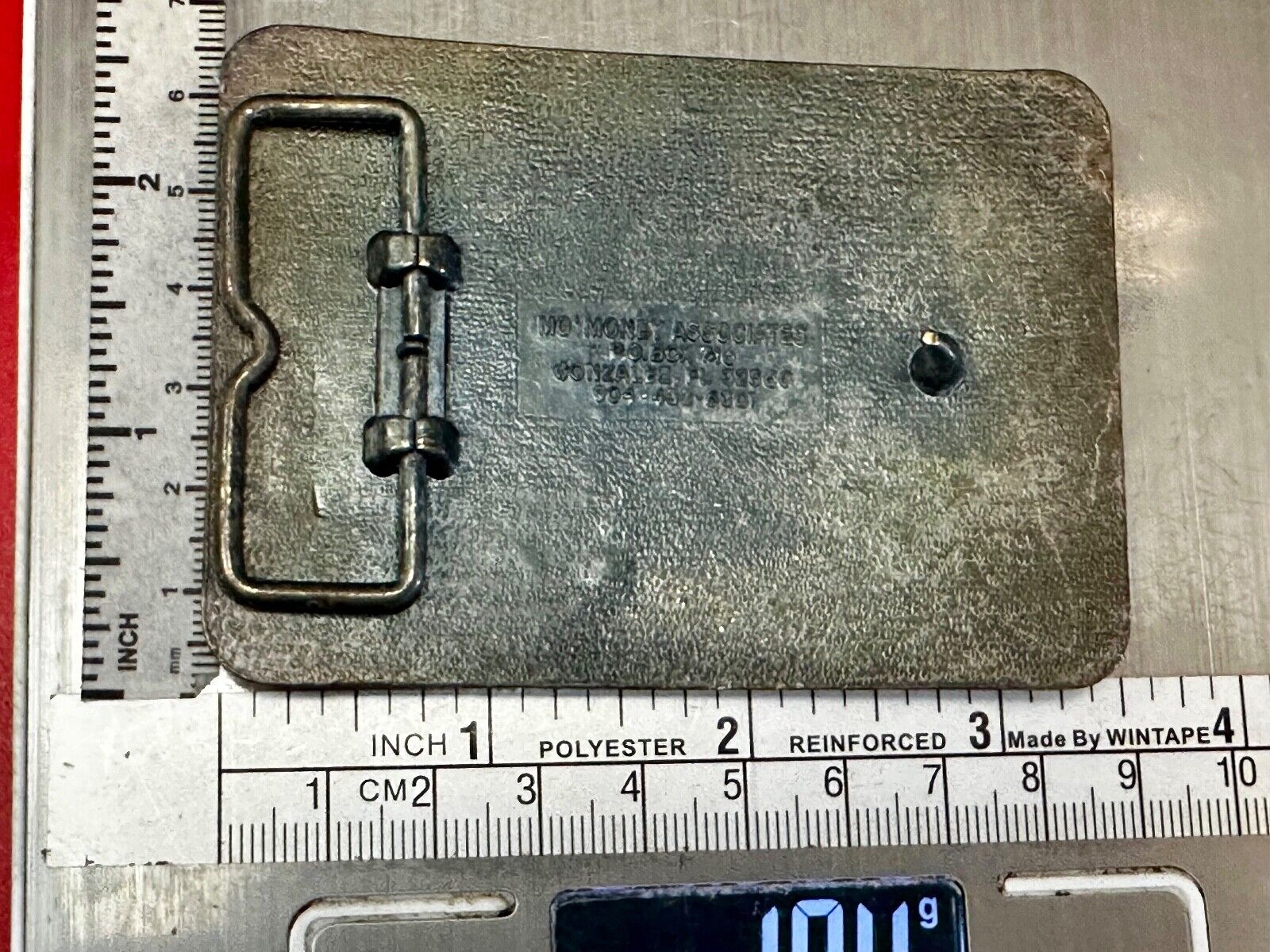 Texas KENR Houston Radio 1070 Vintage Promotional Mo Money Belt Buckle