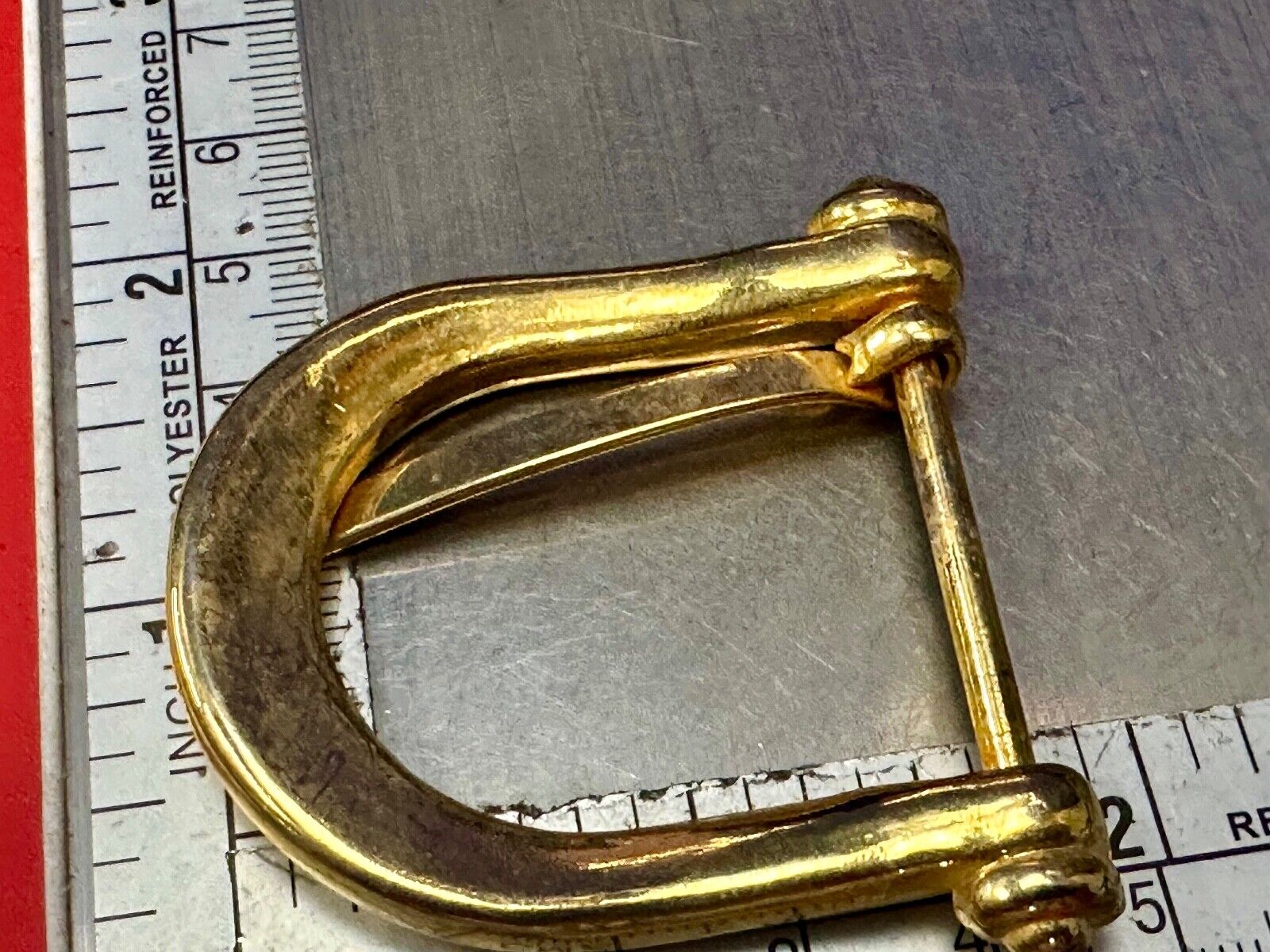 Vintage antique replacement smooth curves u shaped belt buckle