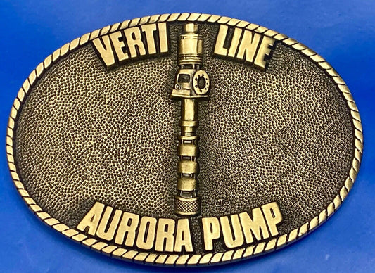 Verti line Aurora Pump belt buckle by OC Tanner Turbine pumps Co commemorative