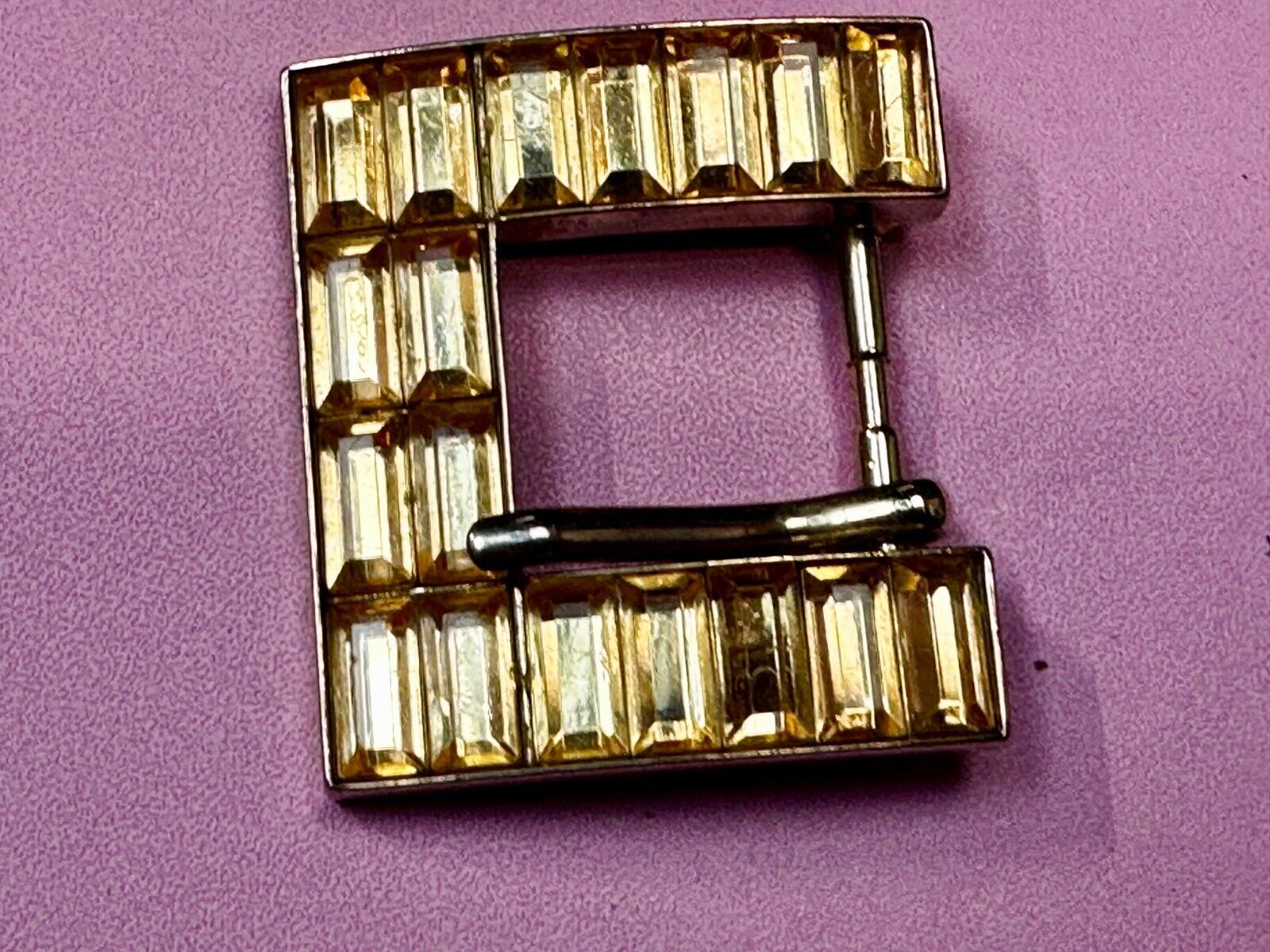 Beautiful Covered Stone? Gold Tone Small Replacement Dress Ladies Belt Buckle