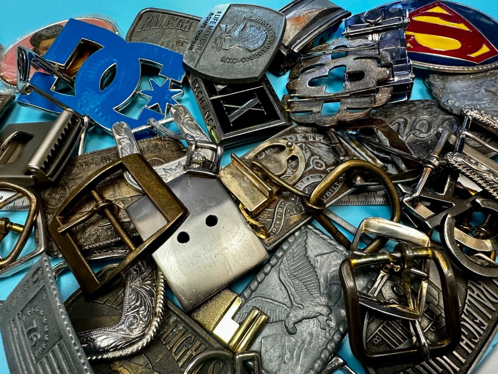 8 Pound LOT Vintage & Modern Belt buckles - Grab Bag - Resale Opportunity Gifts!