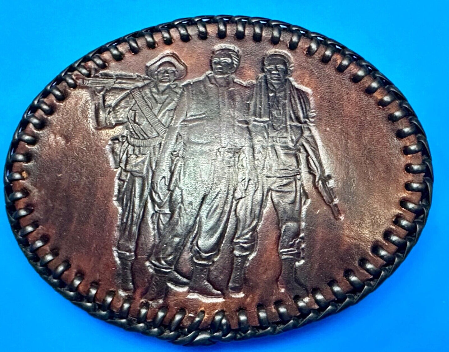 Vietnam War Memorial Three Soldiers Statue Washington DC Leather Belt Buckle