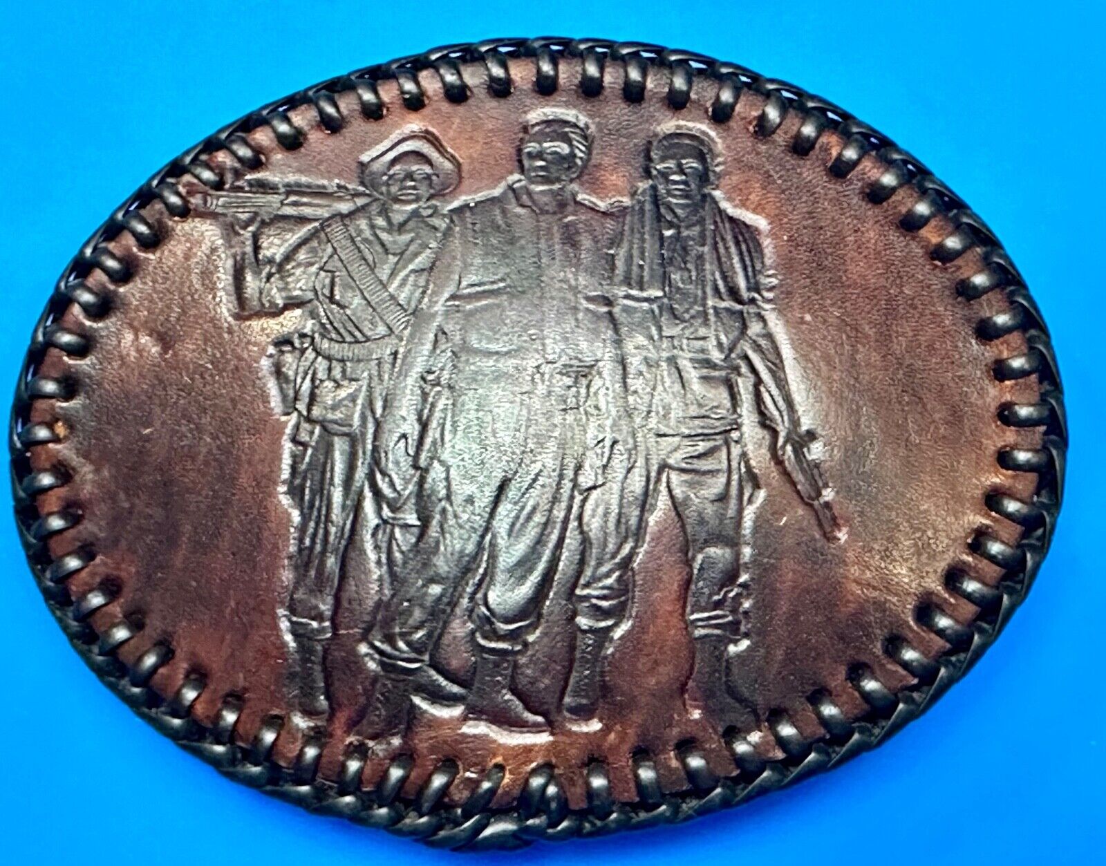 Vietnam War Memorial Three Soldiers Statue Washington DC Leather Belt Buckle