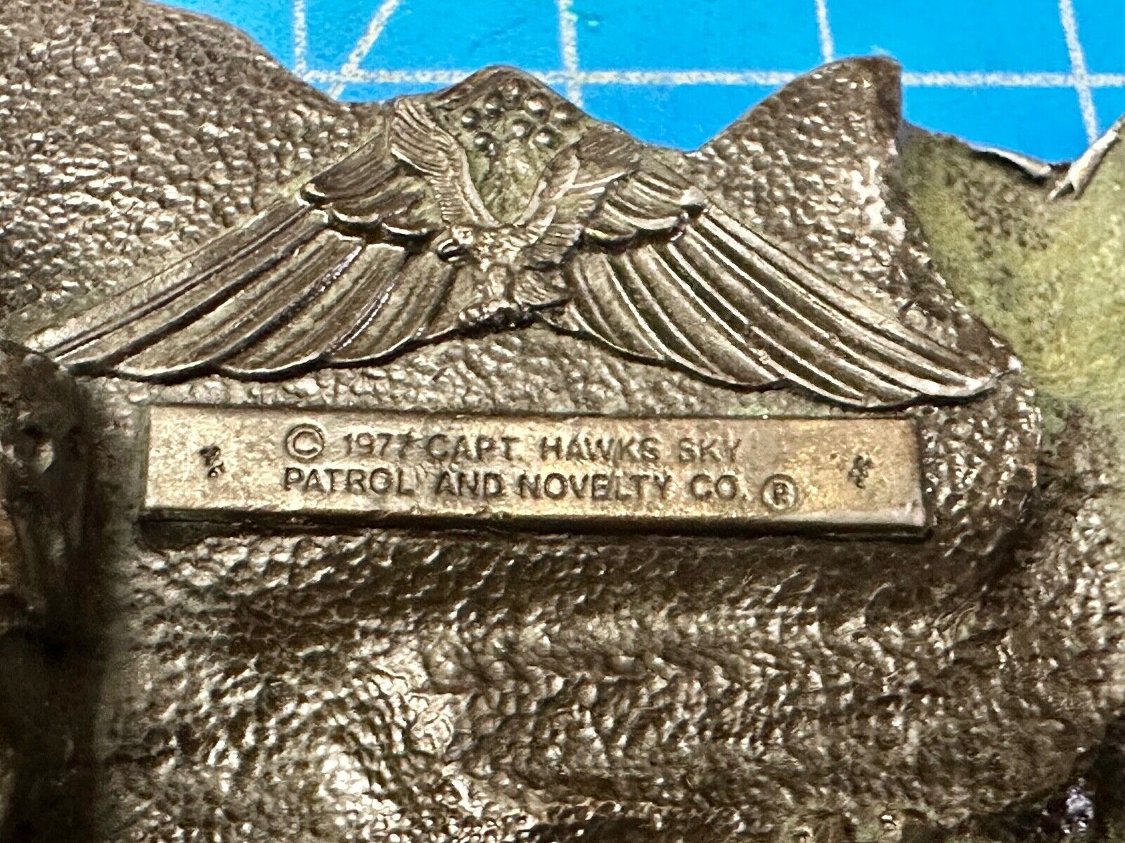Train Steam Locomotive Vintage 1977 Cutout RR Cast Hawks Sky Patrol Belt Buckle