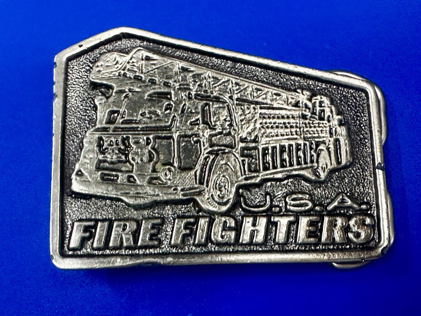USA American Firefighters Ladder Truck Commemorative metal color Belt Buckle