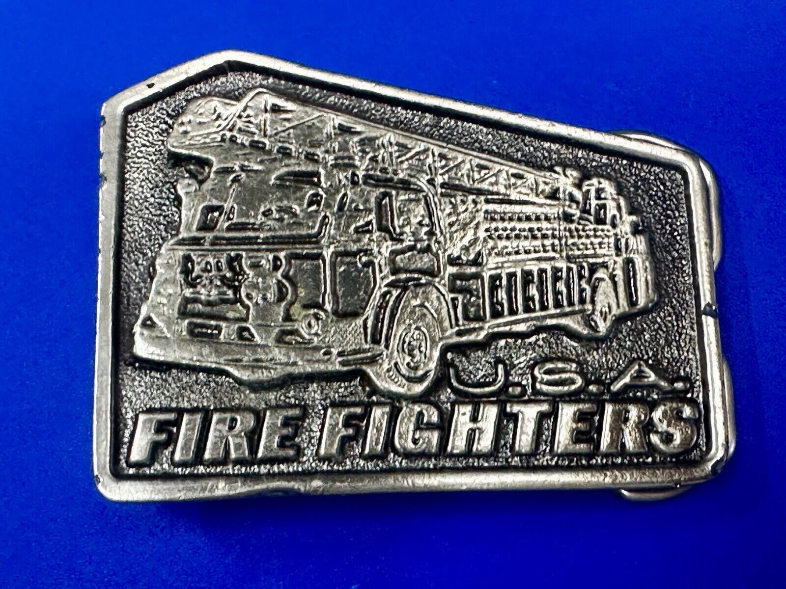 USA American Firefighters Ladder Truck Commemorative metal color Belt Buckle