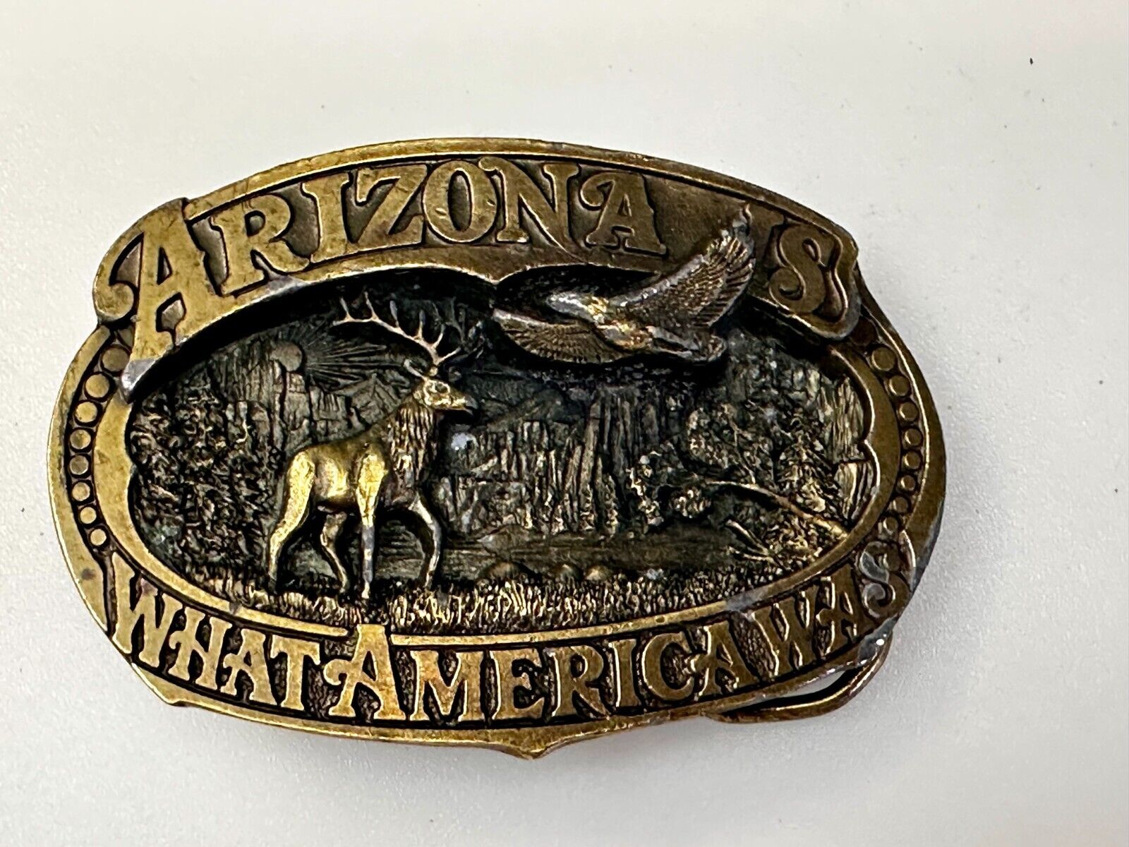 Arizona Is What America Was Wildlife Scenery 1989 The Great American Belt Buckle
