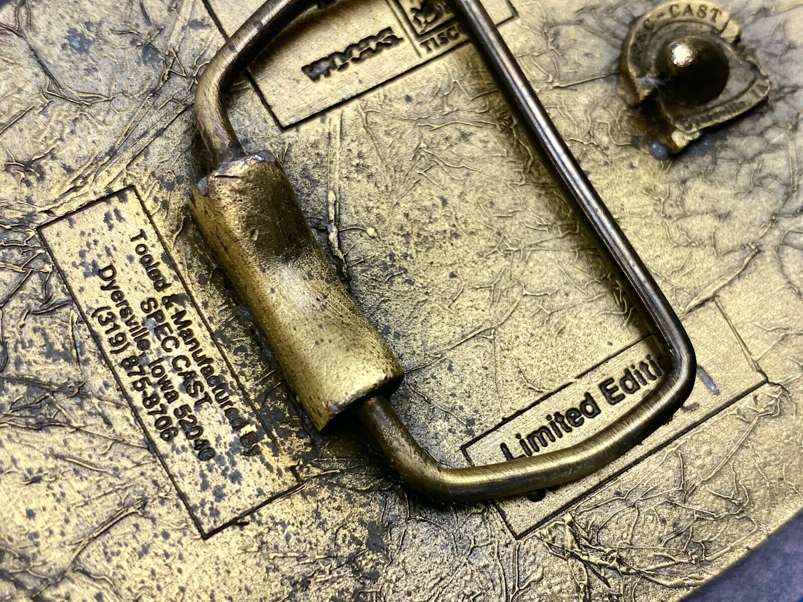 64 years - Tisco Tractor Implement Supply Spec Cast Farming Belt Buckle 