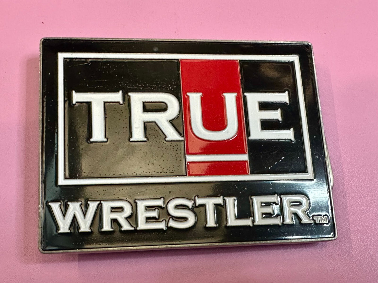 True Wrestler Apparel Enameled Rectangular Belt Buckle