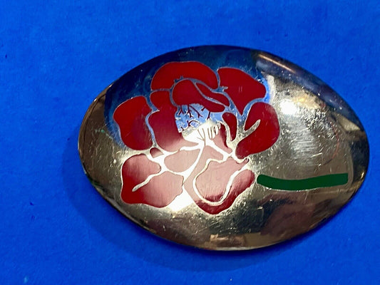 Beautiful southwestern Flower Rose inlaid Western Flair belt buckle